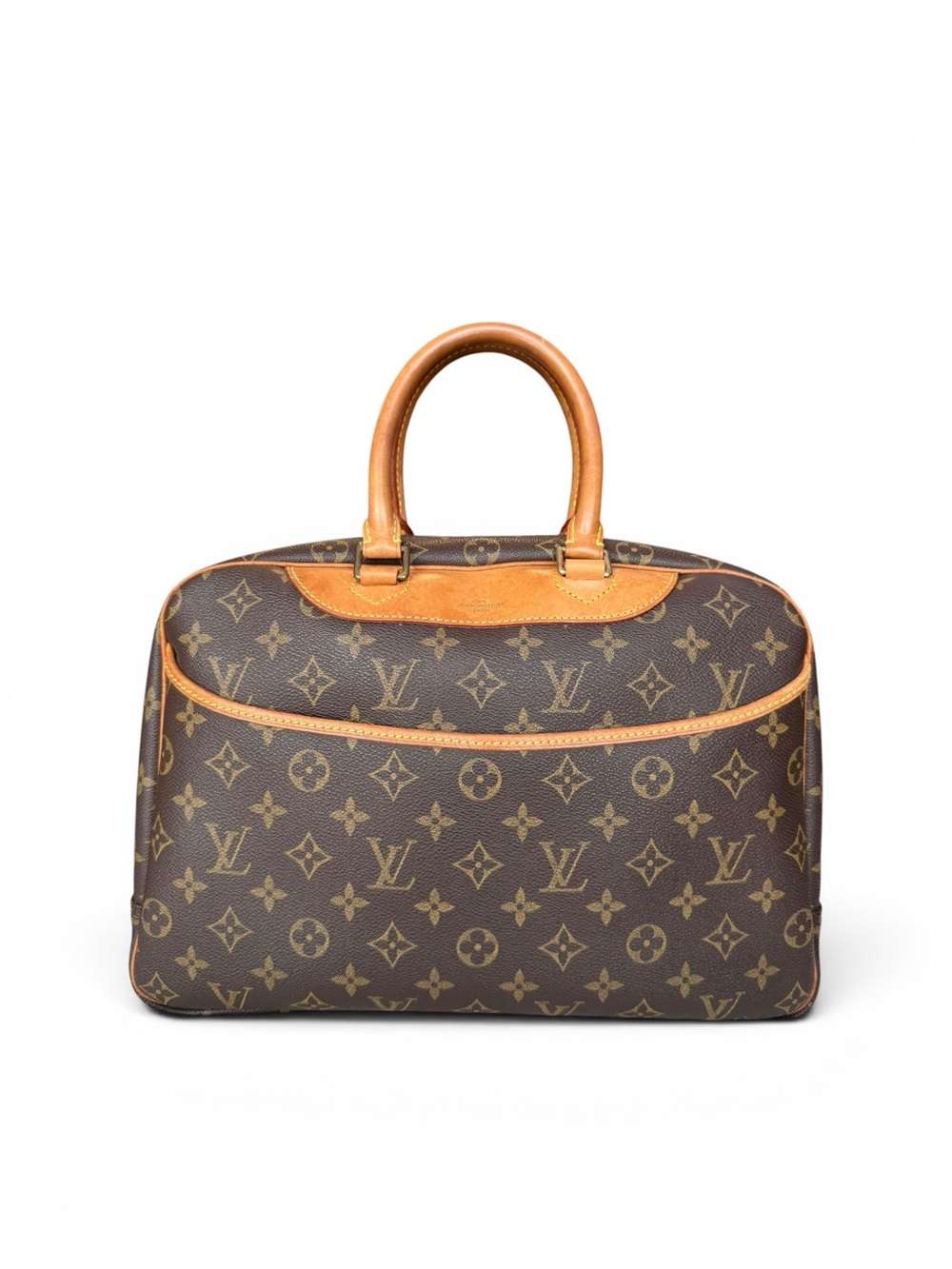 Louis Vuitton Deauville Monogram Carryall Satchel - Brown & Tan